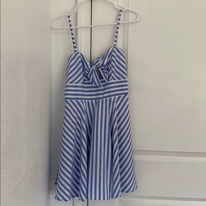 Blue and White Striped Summer Dress